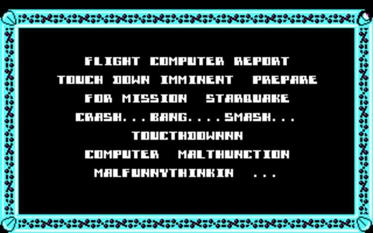 Gameplay screen of Starquake (2/4)