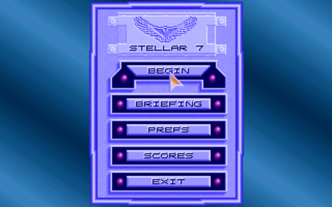 Gameplay screen of Stellar 7 (7/8)