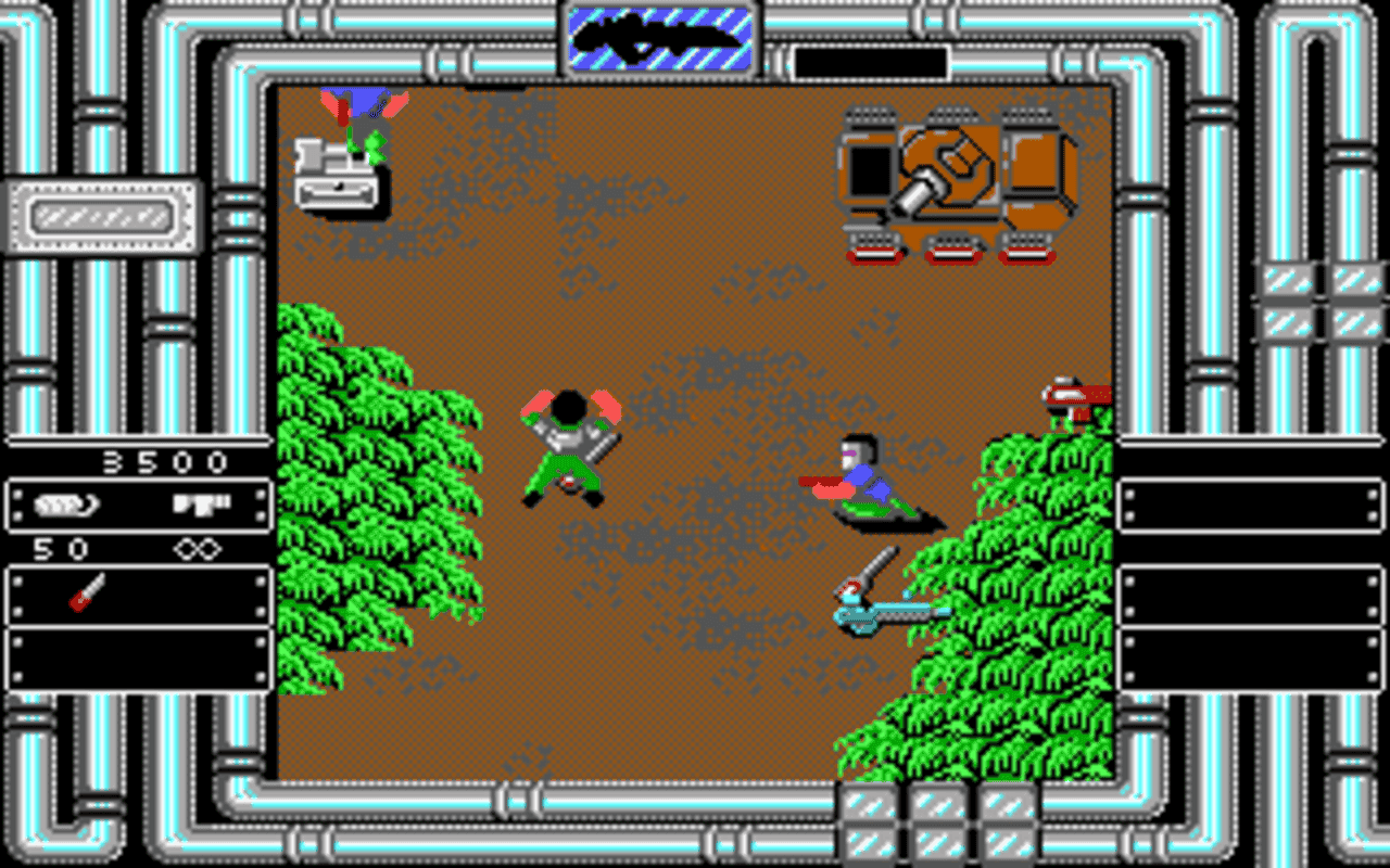 Gameplay screen of Heavy Barrel (4/8)