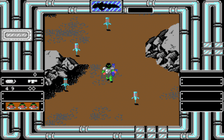 Gameplay screen of Heavy Barrel (3/8)