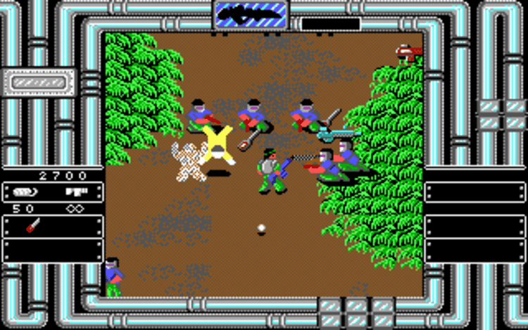 Gameplay screen of Heavy Barrel (1/8)