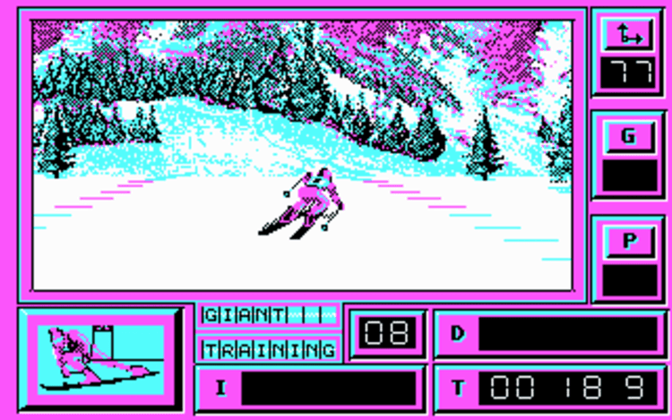 Gameplay screen of Downhill Challenge (2/8)