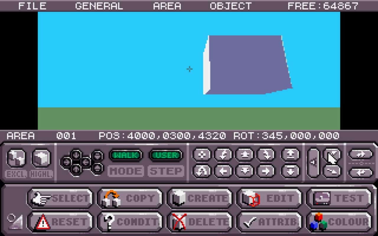 Gameplay screen of Virtual Reality Studio (1/4)