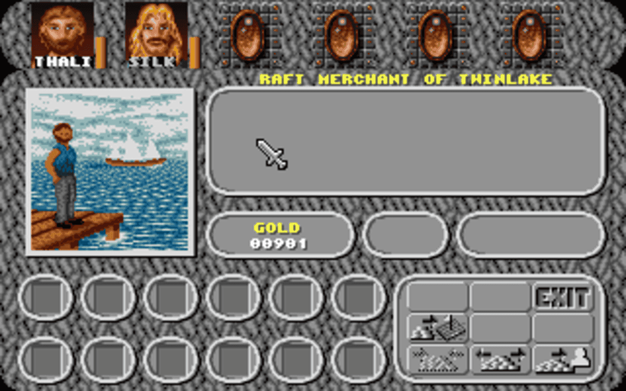 Gameplay screen of Amberstar (3/8)
