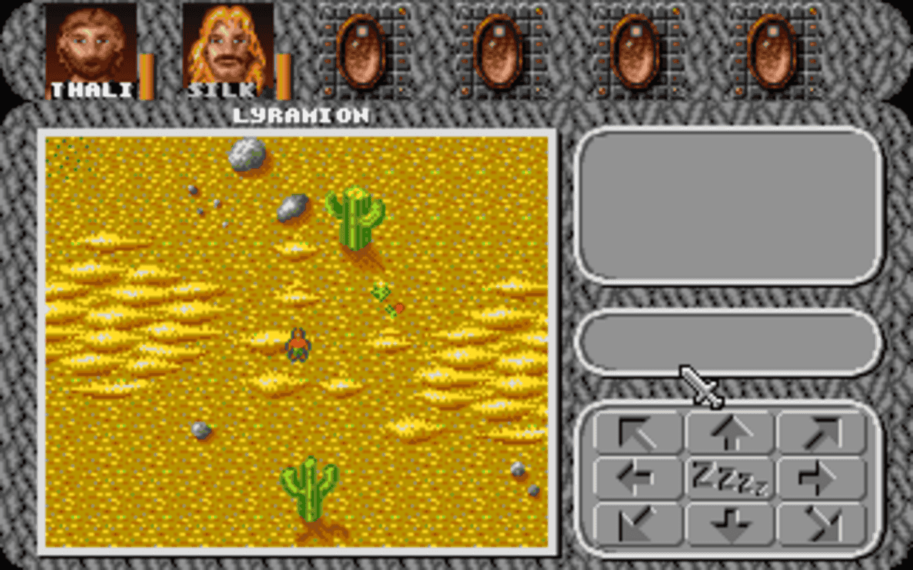 Gameplay screen of Amberstar (4/8)