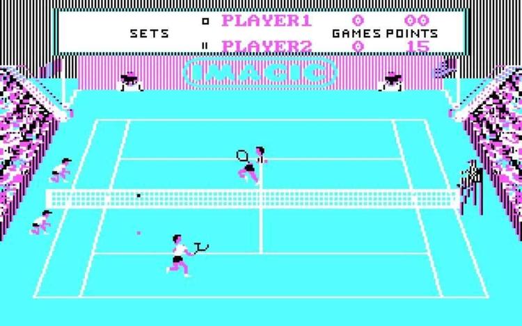 Gameplay screen of Tournament Tennis (2/4)