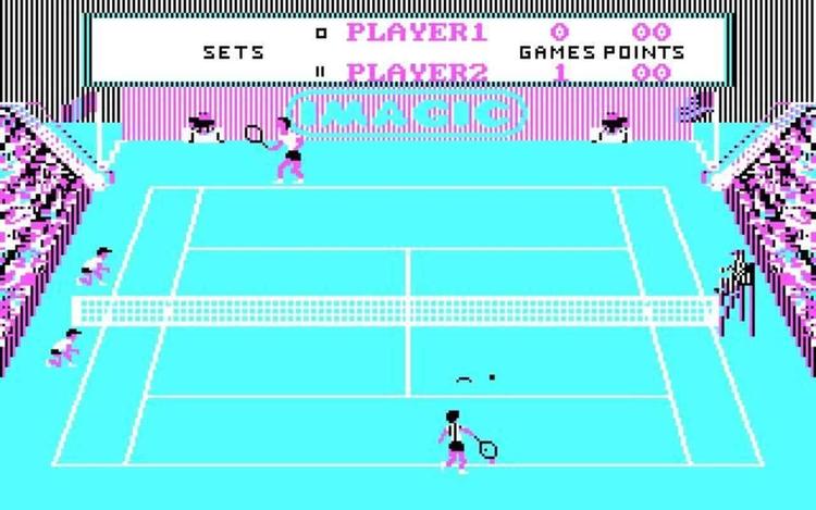 Gameplay screen of Tournament Tennis (3/4)