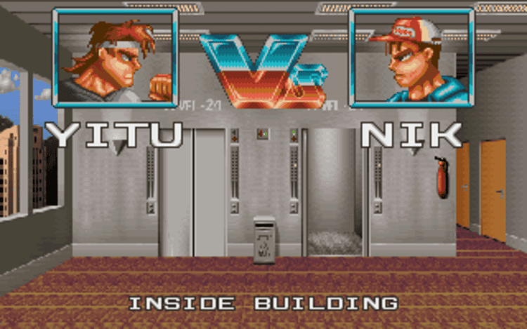 Gameplay screen of Body Blows (1/4)