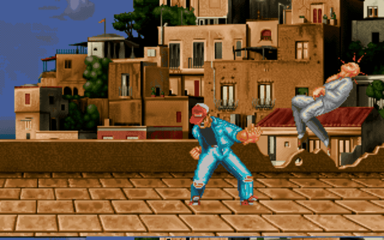 Gameplay screen of Body Blows (3/4)