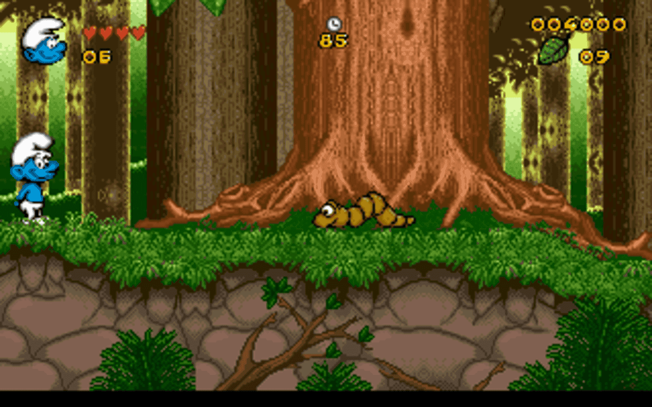 Gameplay screen of The Smurfs (2/7)