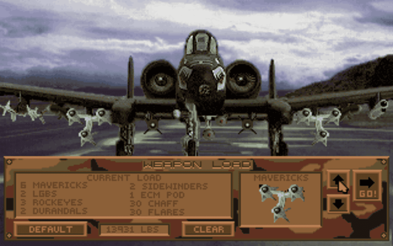 Gameplay screen of A-10 Tank Killer (4/8)