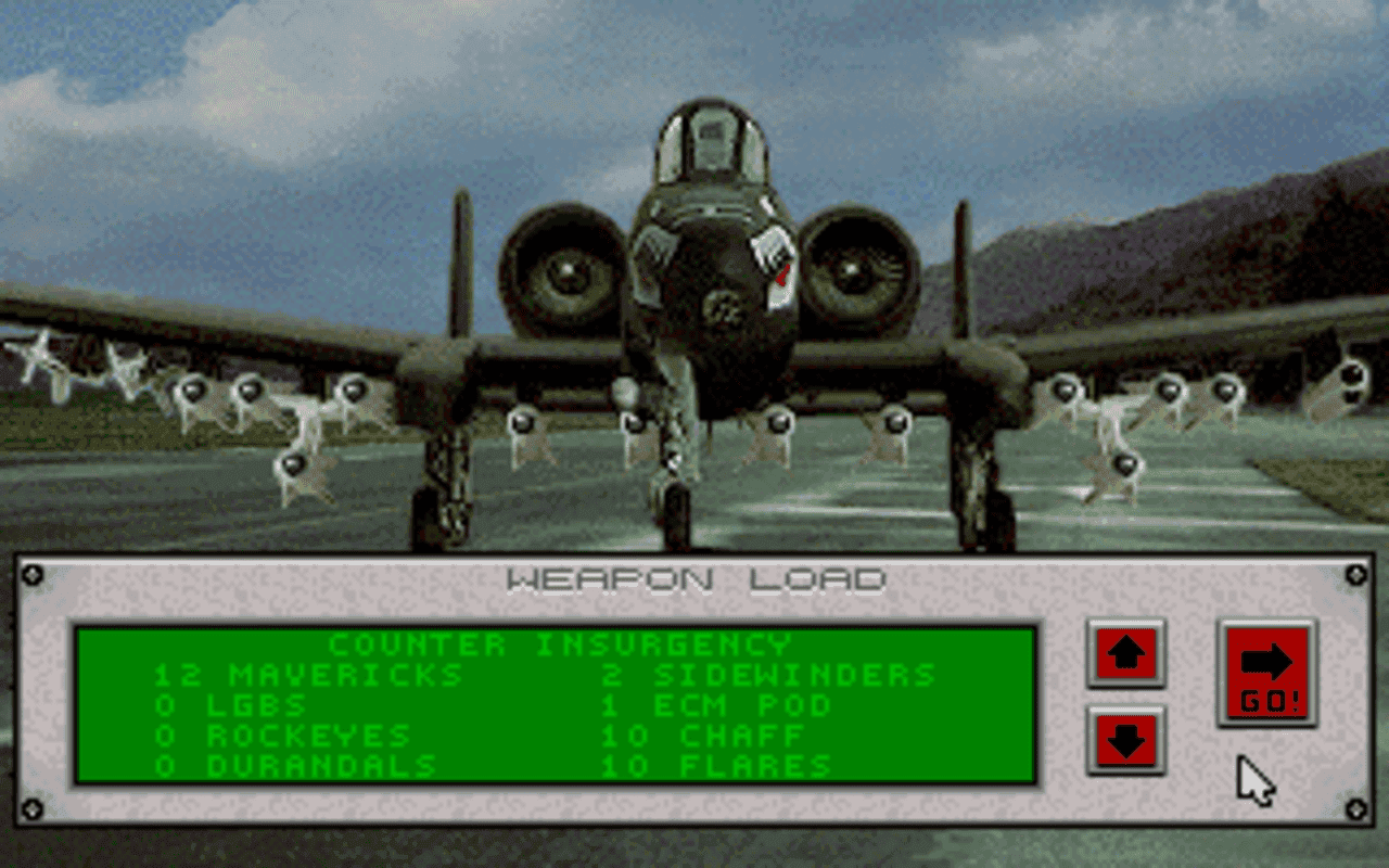 Gameplay screen of A-10 Tank Killer (8/8)