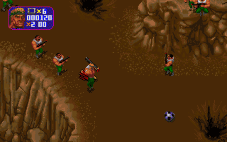 Gameplay screen of Total Carnage (1/8)