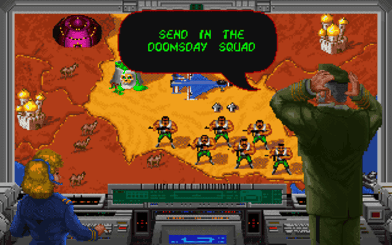 Gameplay screen of Total Carnage (4/8)