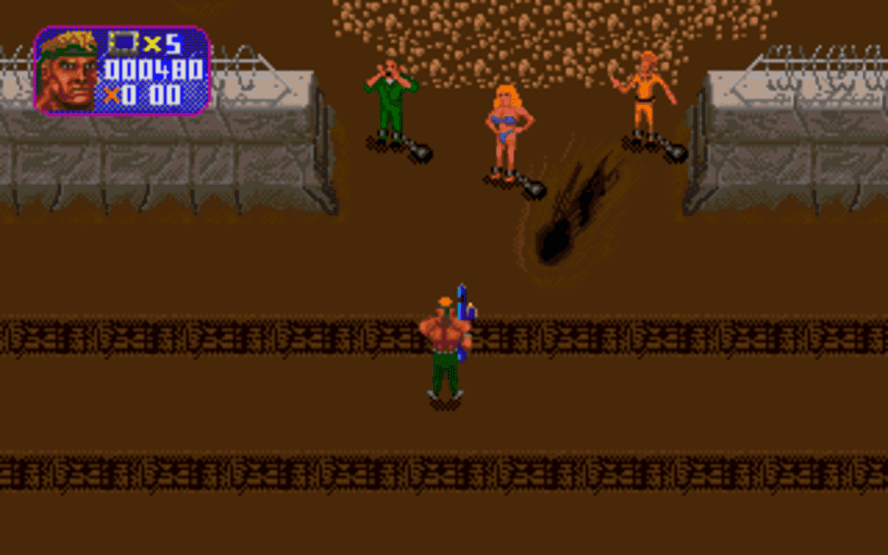 Gameplay screen of Total Carnage (6/8)