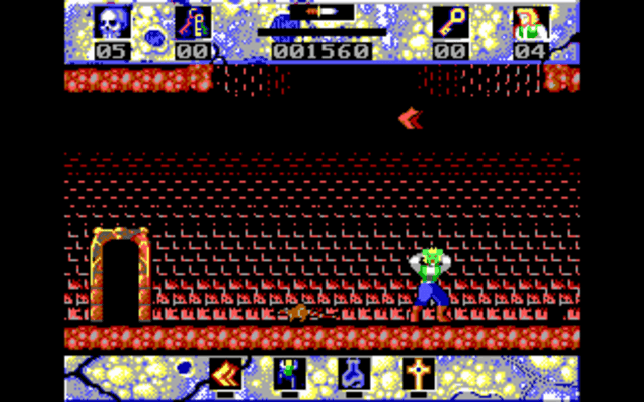 Gameplay screen of Horror Zombies from the Crypt (7/8)