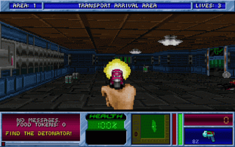 Gameplay screen of Blake Stone: Planet Strike! (1/8)