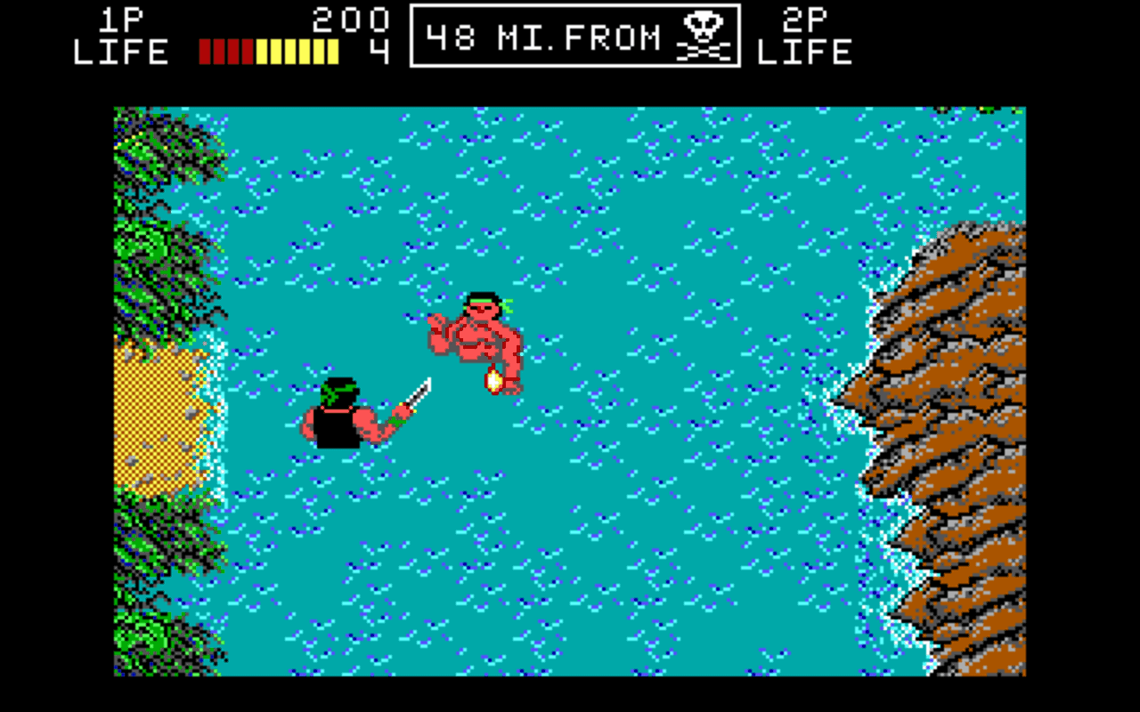 Gameplay screen of Ikari III: The Rescue (3/4)