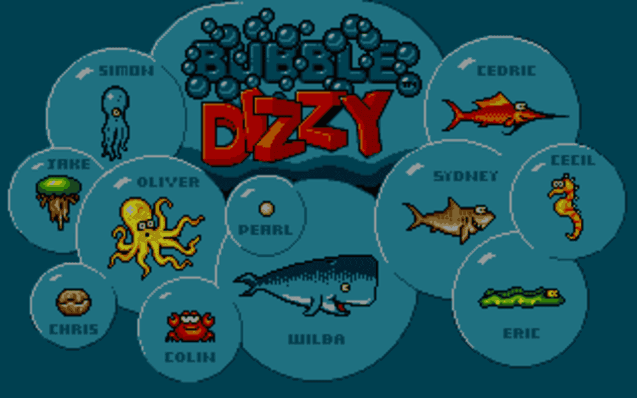 Gameplay screen of Bubble Dizzy (1/8)