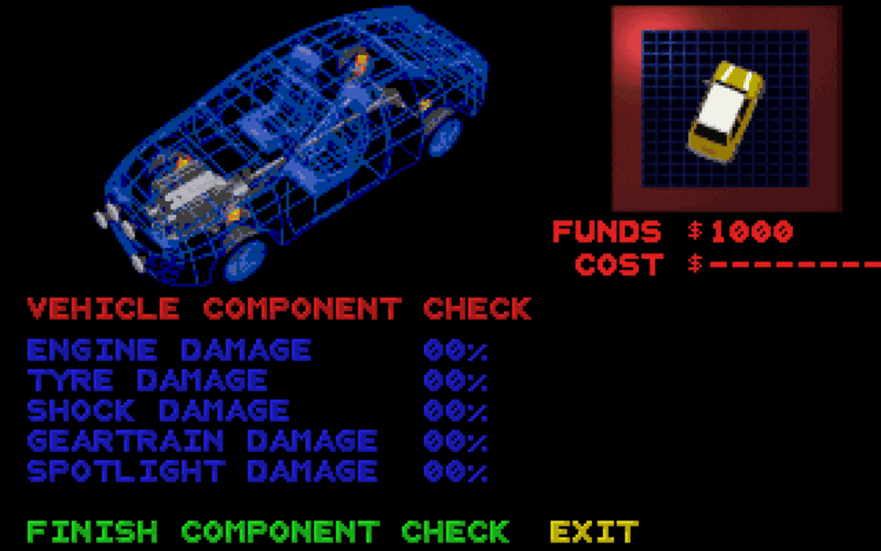 Gameplay screen of Power Drive (2/8)