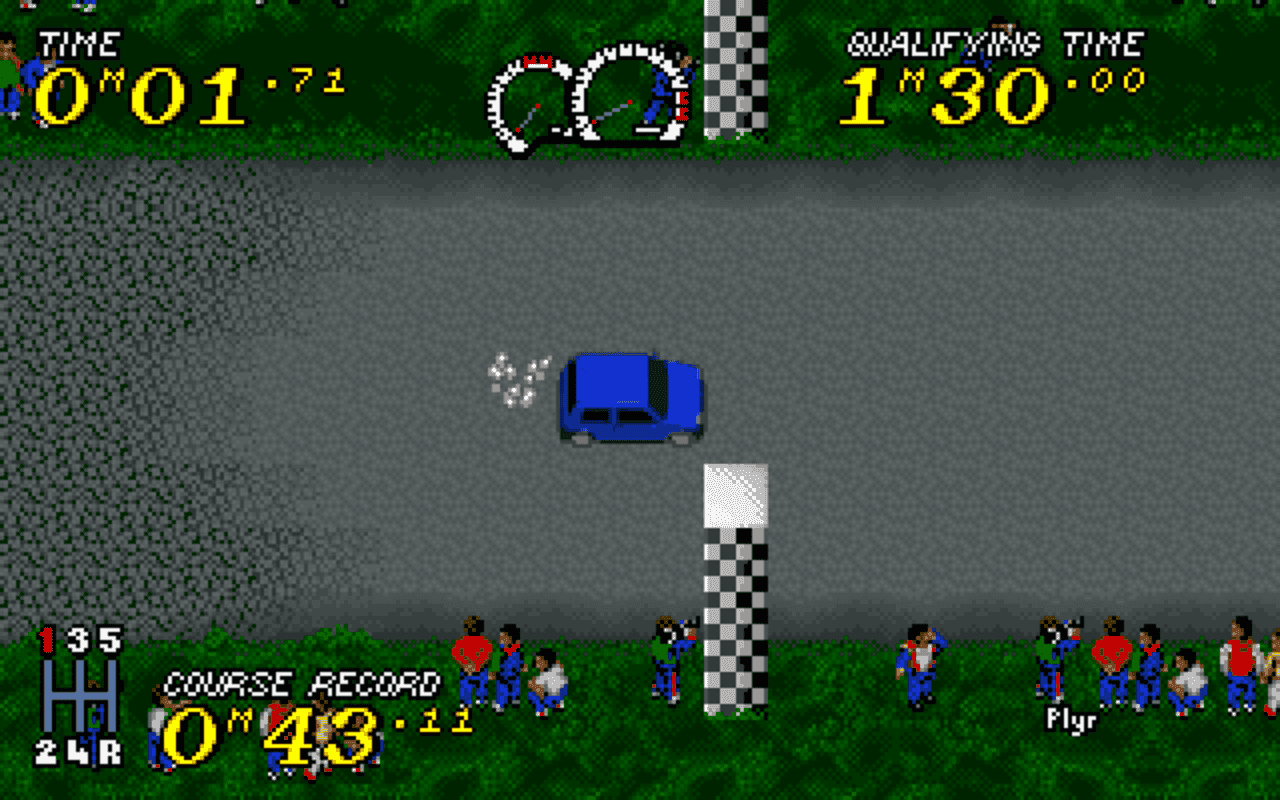 Gameplay screen of Power Drive (7/8)