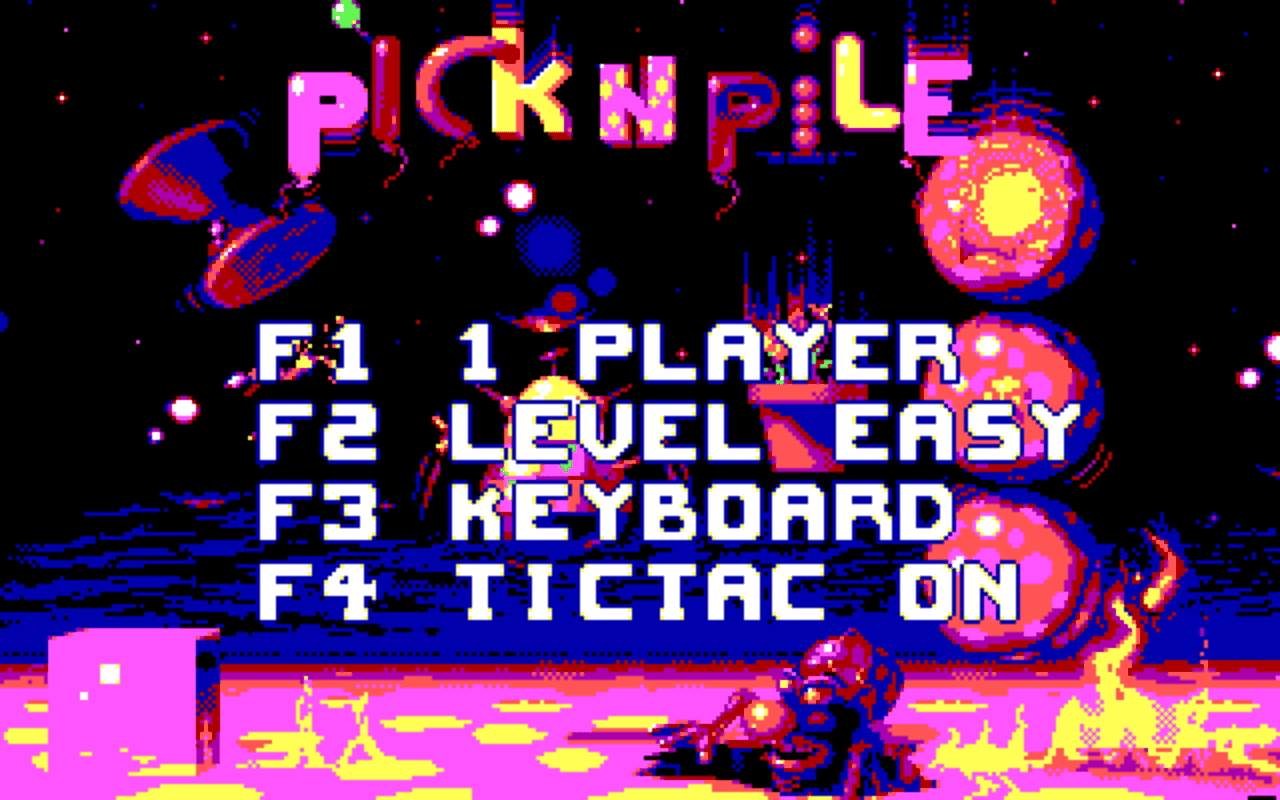 Gameplay screen of Pick 'n Pile (2/4)