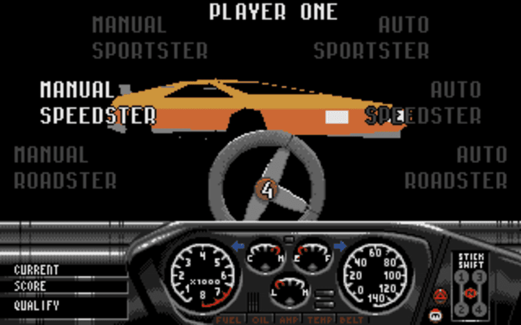 Gameplay screen of Race Drivin' (8/8)