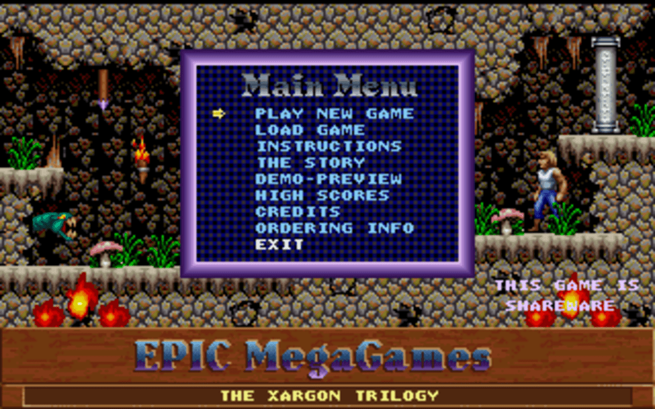 Gameplay screen of Xargon (1/8)