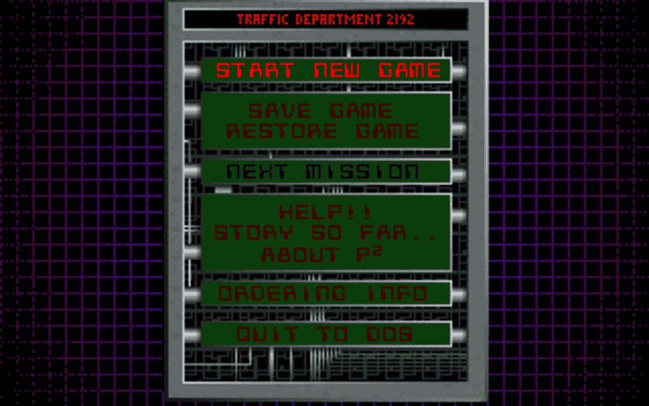Gameplay screen of Traffic Department 2192 (3/8)