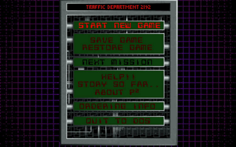 Gameplay screen of Traffic Department 2192 (3/8)