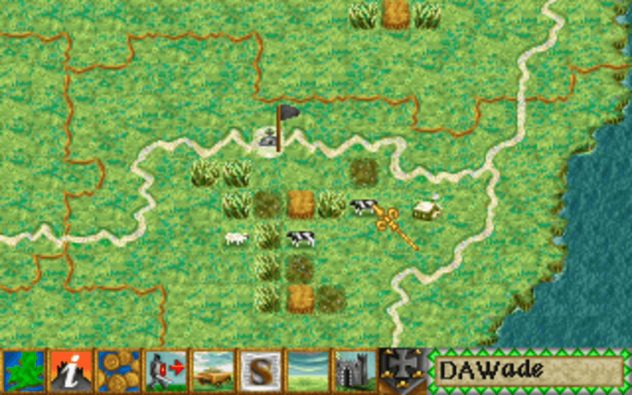 Gameplay screen of Lords of the Realm (7/8)