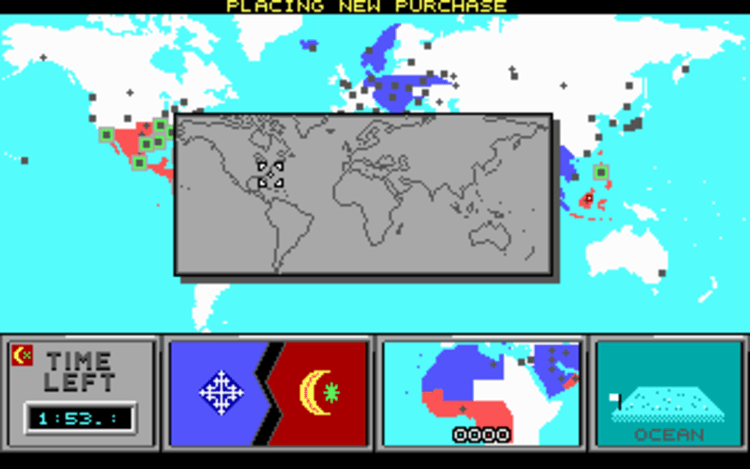 Gameplay screen of Command H.Q. (2/8)