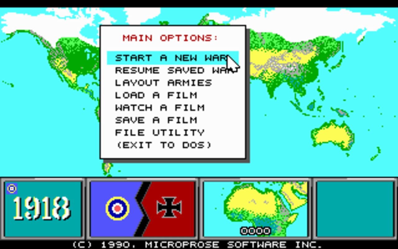 Gameplay screen of Command H.Q. (3/8)