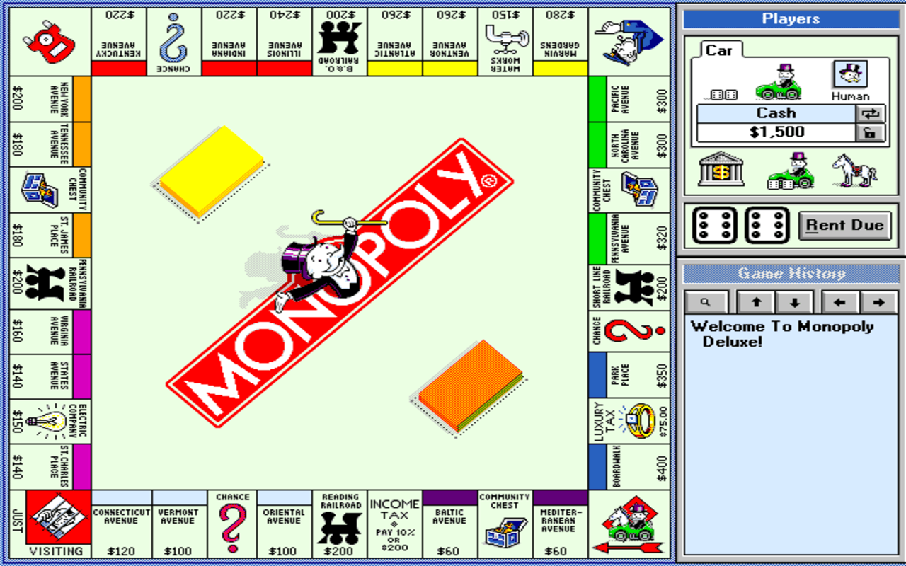 Gameplay screen of Monopoly Deluxe (5/8)
