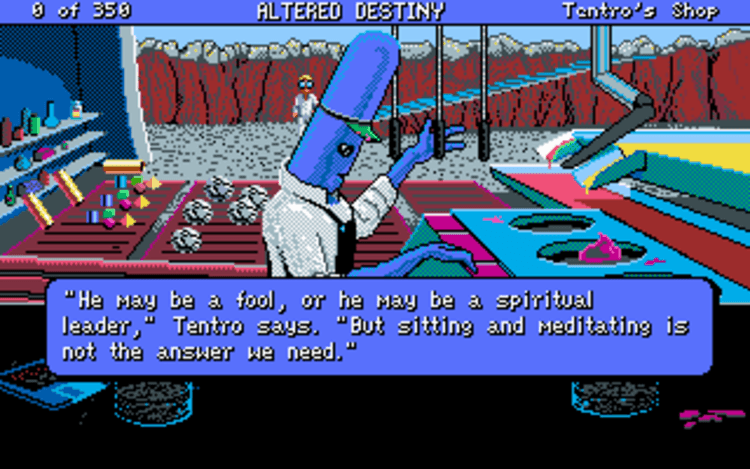 Gameplay screen of Altered Destiny (1/8)