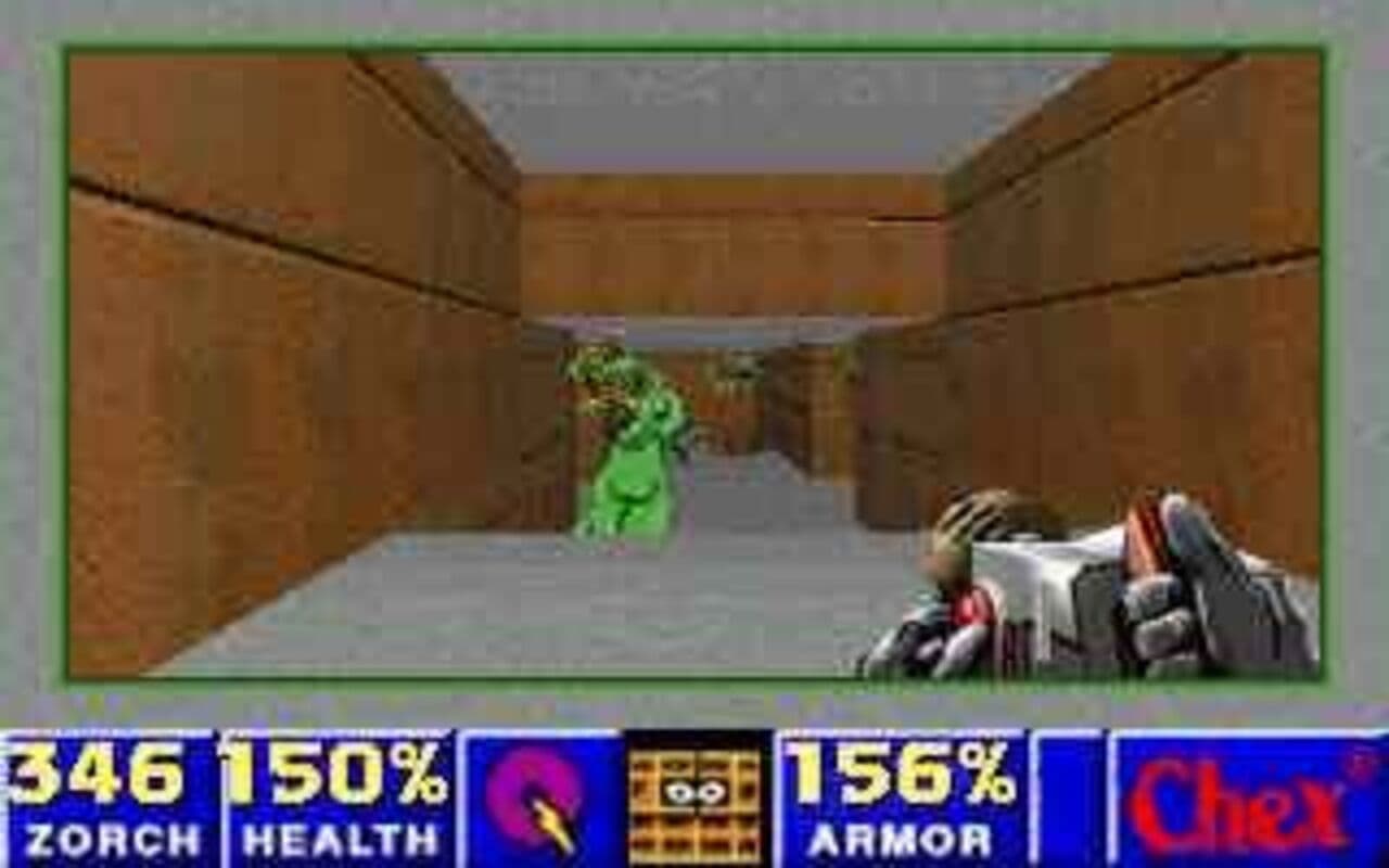 Gameplay screen of Chex Quest (3/4)