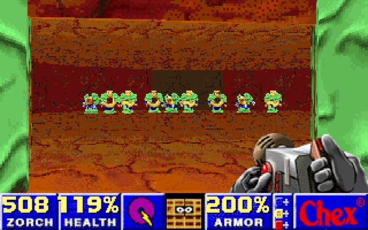 Gameplay screen of Chex Quest (4/4)