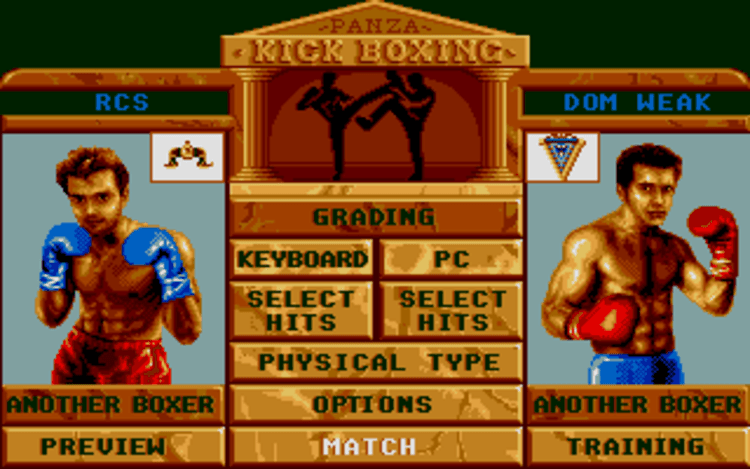 Gameplay screen of Panza Kick Boxing (1/8)