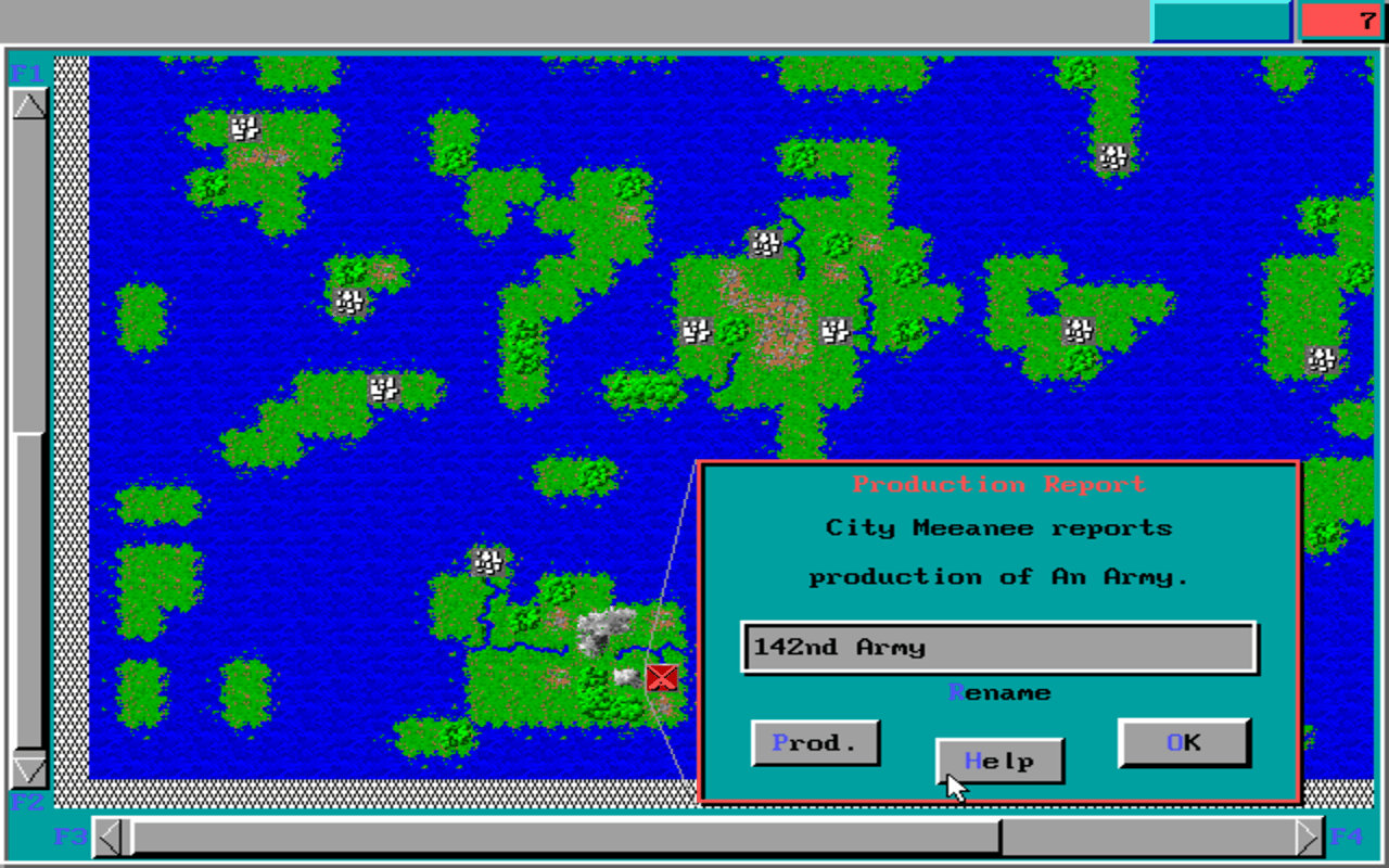 Gameplay screen of Empire Deluxe (3/8)