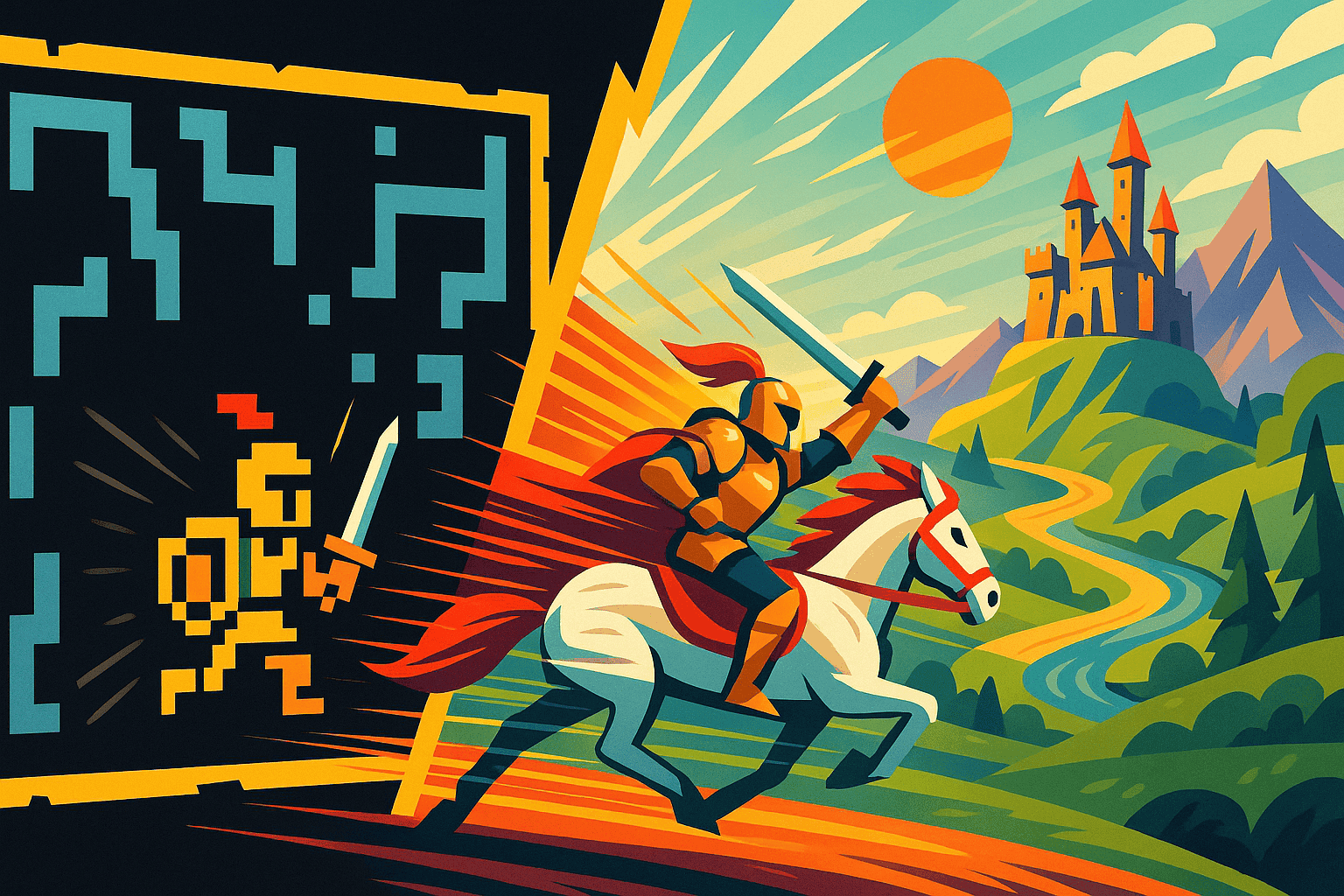 The evolution of RPGs from pixelated dungeons to detailed fantasy worlds