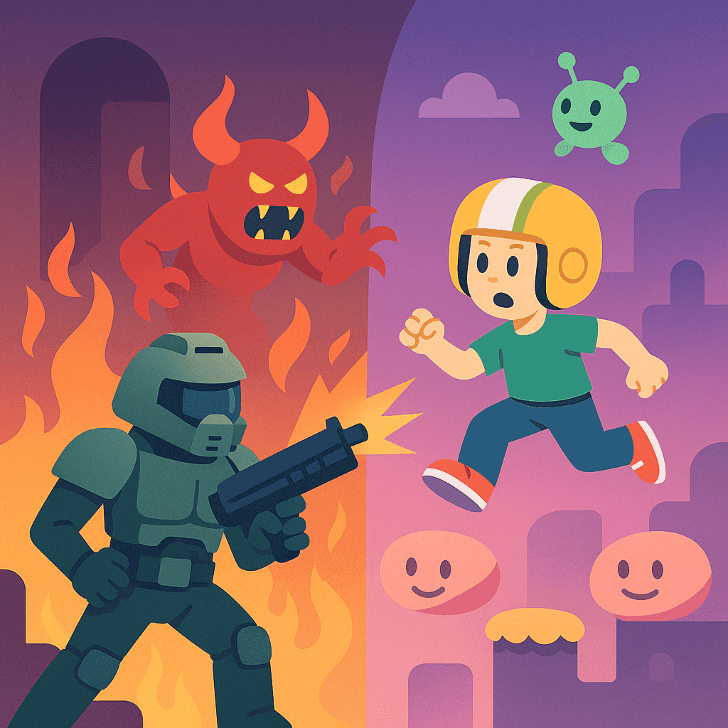 Doom vs. Commander Keen: Classic DOS Icons Compared