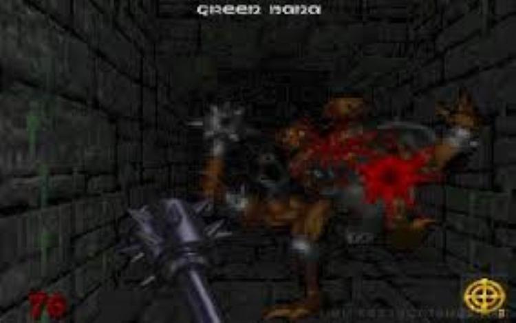 Gameplay screen of Hexen: Beyond Heretic (1/8)