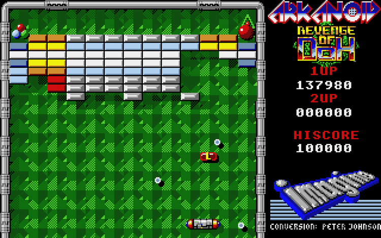 Gameplay screen of Arkanoid (3/8)