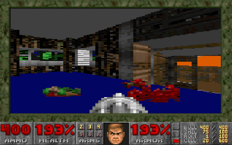 Gameplay screen of DOOM (7/8)