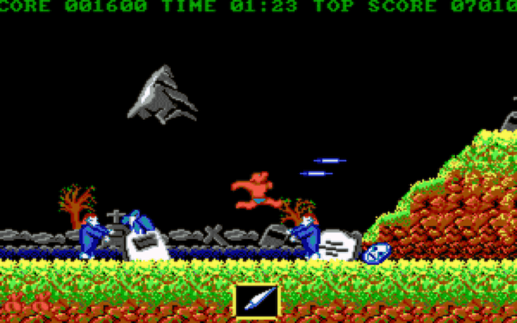 Gameplay screen of Ghosts 'N Goblins (2/4)