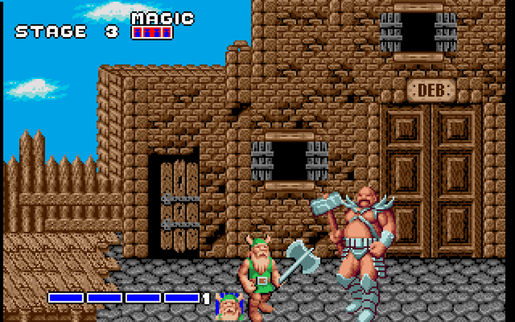 Gameplay screen of Golden Axe (5/8)