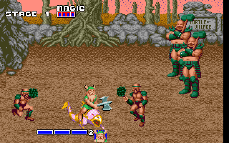 Gameplay screen of Golden Axe (2/8)