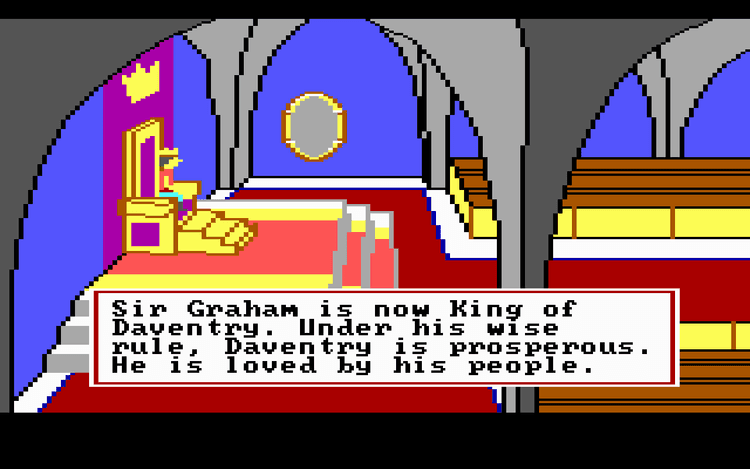 Gameplay screen of King's Quest II: Romancing the Throne (3/8)