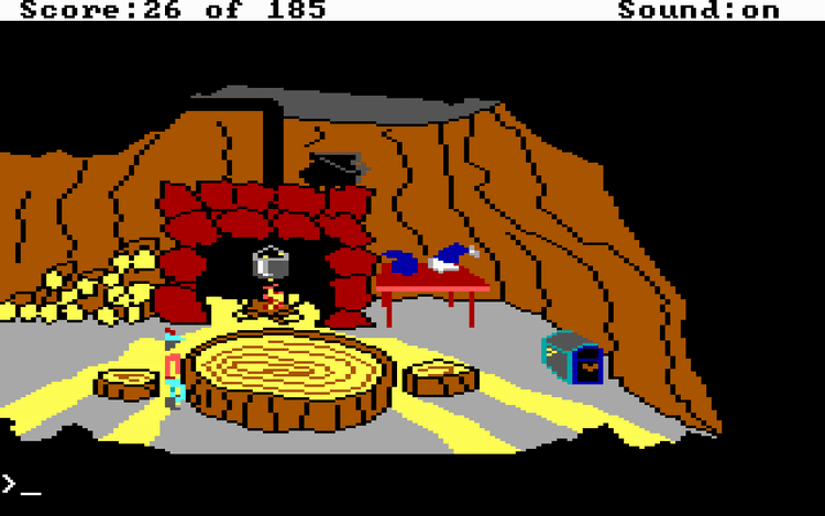 Gameplay screen of King's Quest II: Romancing the Throne (5/8)