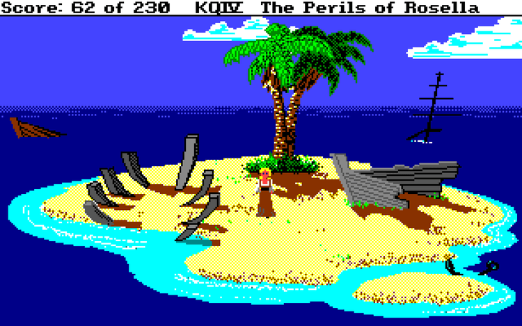 Gameplay screen of King's Quest IV: The Perils of Rosella (8/8)